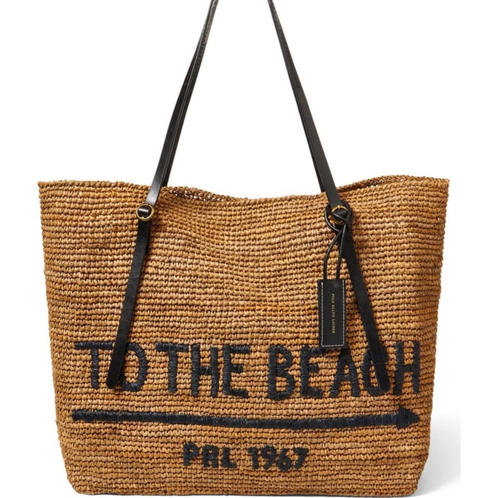 Ralph Lauren Raffia Straw Beach Tote Bag SOLD OUT